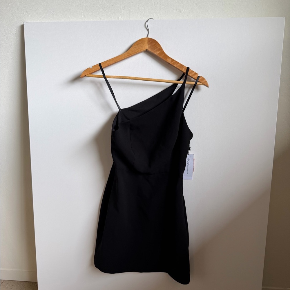 NWT BGBGeneration Elegant Black One-Shoulder Dress